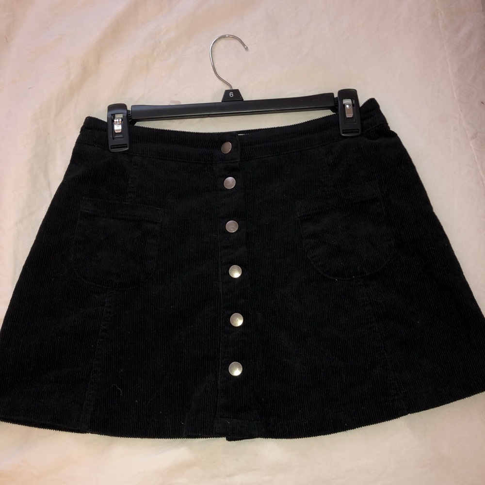 Black Corduroy Skirt